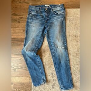 Moussy Distressed Blue Skinny Jeans